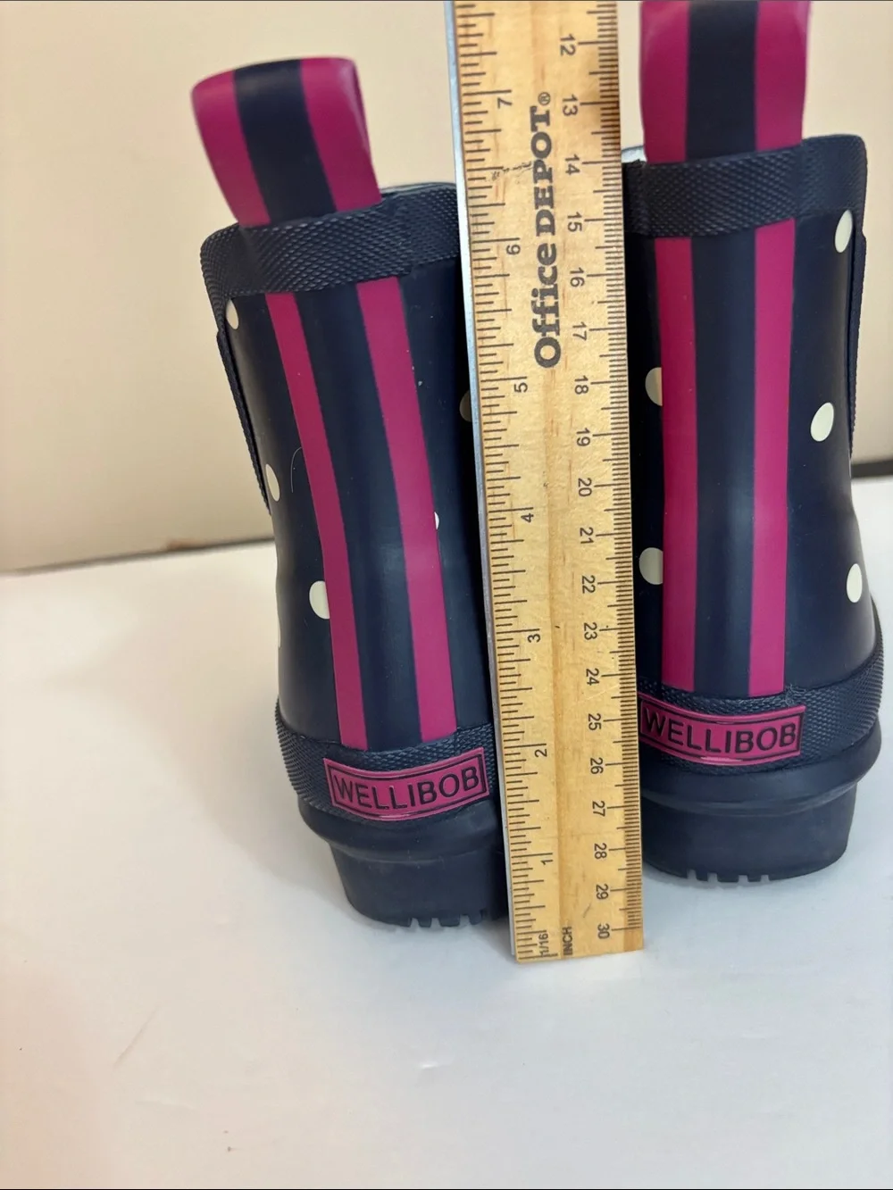 Joules Right as Rain  Polkadot  Wellibob Rain Boots Size 8